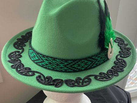 Potae - Emerald Fedora Felt Hat Online Hot Sale