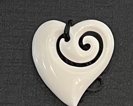 Bone Heart Pendant - Bone Carving Fashion