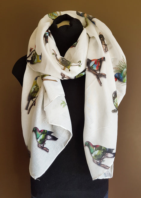 NZ Native Birds Scarf Cheap