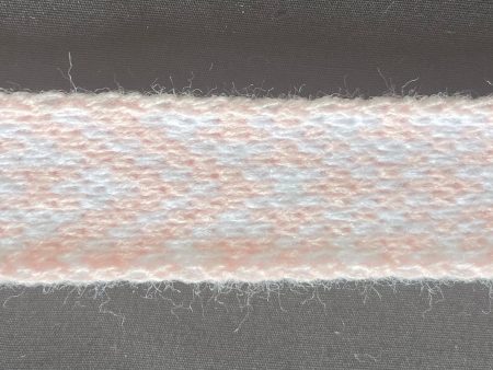 1inch pale pink and white Taniko Band Online Hot Sale