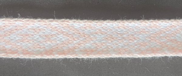 1inch pale pink and white Taniko Band Online Hot Sale