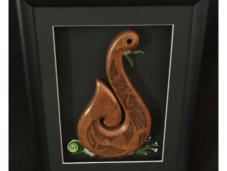 Wooden Hei Matau Framed on Sale