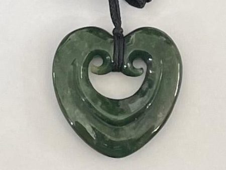 Double Koro Hearts - Pounamu Necklace For Cheap