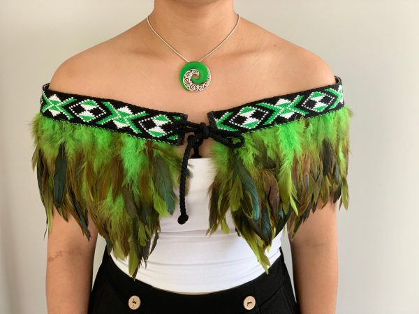 Green - Feathered Maori Cape Online Hot Sale