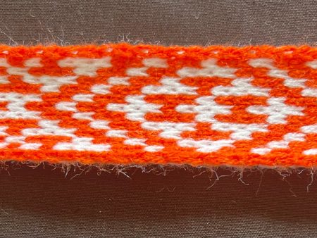 1inch orange and white Taniko Band Online Sale