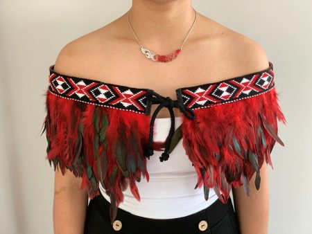 Red - Feathered Maori Cape Sale