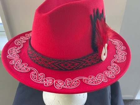 Potae - Red Koro Fedora Felt Hat For Discount