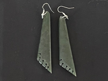 Unique Toki Greenstone Earrings Supply