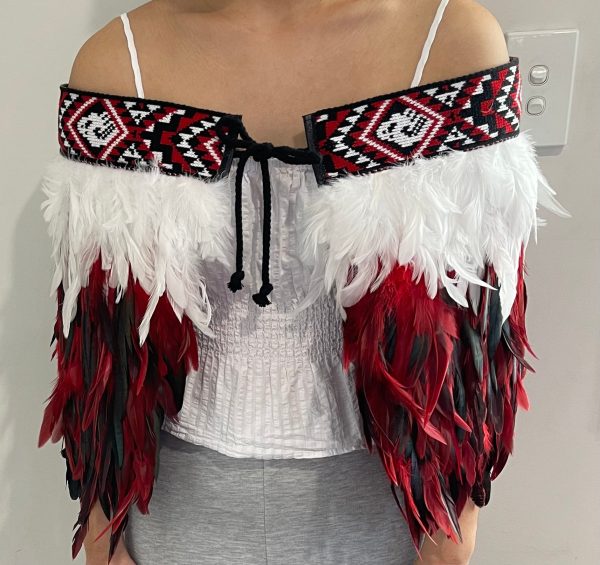 Pōhutukawa - Maori Half Korowai Cape Hot on Sale