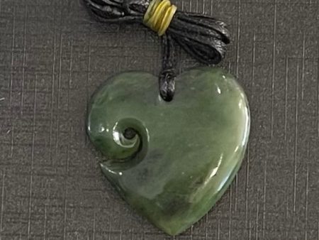 Greenstone Koru Pounamu Heart Sale