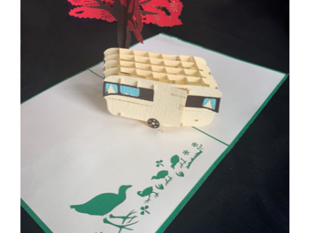 Pohutukawa Tree and Caravan 3D - Pop Up Cards For Cheap