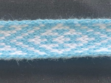 1inch pale blue and white Taniko Band on Sale