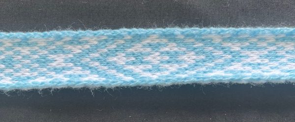 1inch pale blue and white Taniko Band on Sale