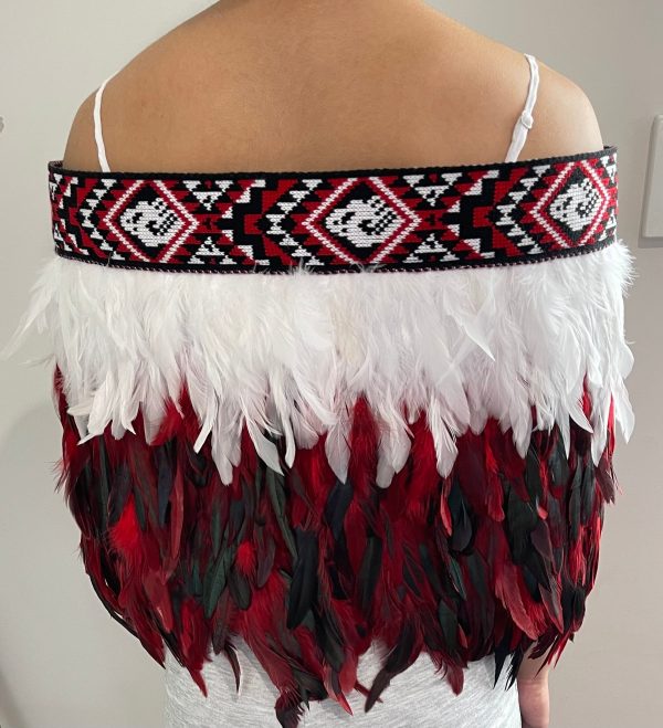 Pōhutukawa - Maori Half Korowai Cape Hot on Sale