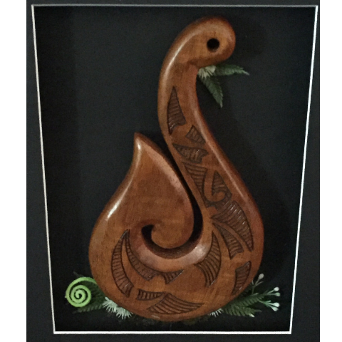 Wooden Hei Matau Framed on Sale