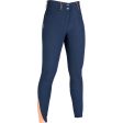 HKM Pantalon d Équitation Lyon Silicone Fond de Peau Bleu Foncé For Discount