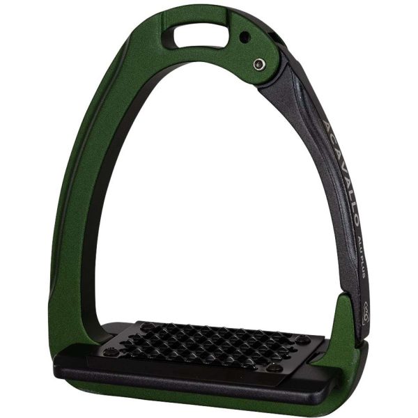 Acavallo Étriers Arena Alu Plus 2.0 Hunter Green Noir Fashion